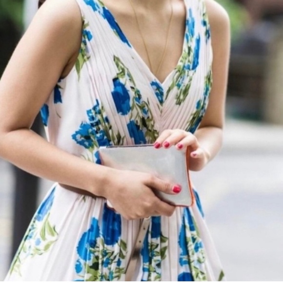 Boden Pink Floral Garden Party Swishy Dress Size 4 Petite - Picture 15 of 15